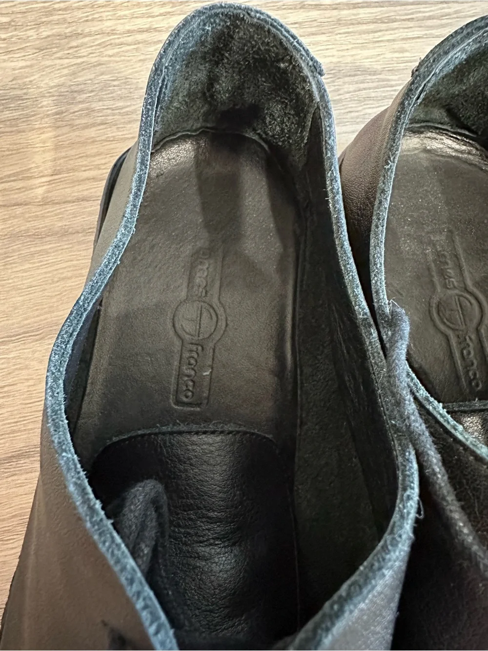 Men's Black Leather Lace-Up Shoes Size 8